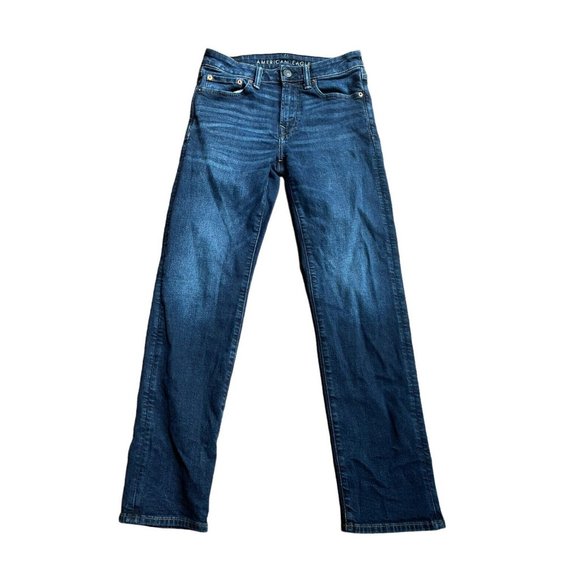 American Eagle Outfitters Other - American Eagle Mens Original Airflex+ Straight Jeans Dark Wash Blue Sz 28 x 30